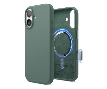 Etui do telefonów Elago Magsafe Silicon Case do iPhone 17 Midnight Green ES17MSSC61-MGR